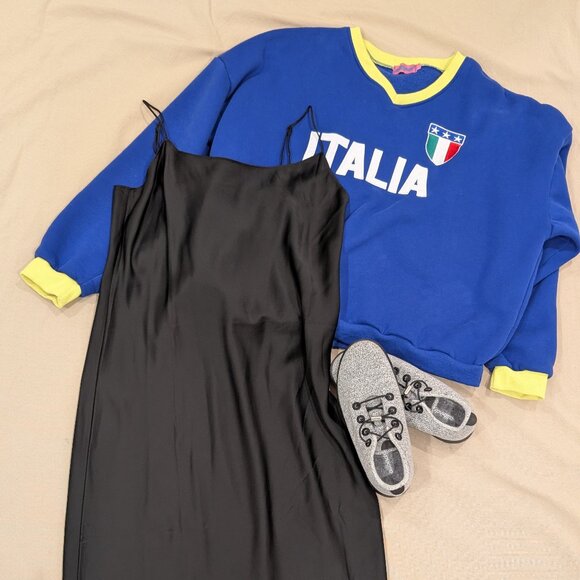 Edikted Italia Sweatshirt Blue - Women's sz M - Picture 9 of 10